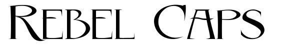 Rebel Caps font preview